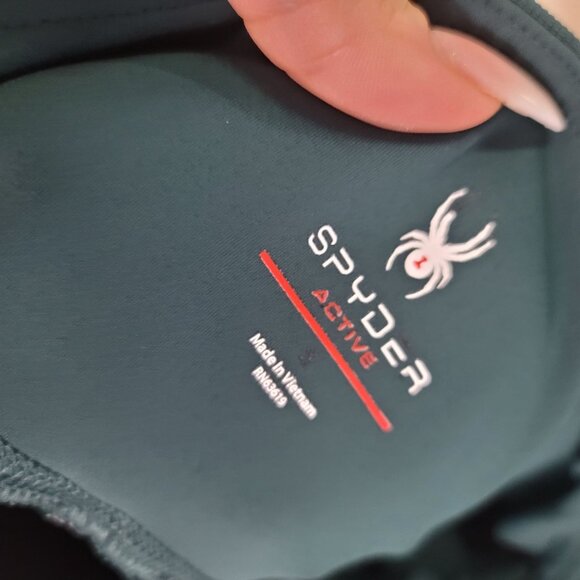 spyder active leggings green gym workout - Picture 2 of 4